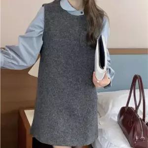 미니원피스 미니스커트 나시 겨울 민소매 원피스 스커트