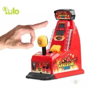 미니어처 펀치 머신 아케이드 오락 게임 손가락 조작 힘 측정 점수 기록 재미