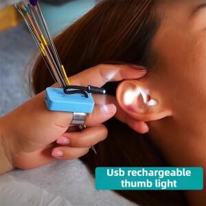 귀청소용 라이트 픽 엄지 조정 귀이개 용품 클리너 램프 충전식 플래시라이트 LED 왁스 해머 맬릿 피아노