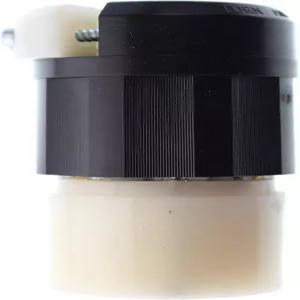 레비톤 30암페어 480볼트 NEMA L8-30R 2P 3W 잠금 커넥터 산업용 등급 접지 2643 흑백