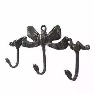 [생활] 리본 3구 황동 옷걸이 벽옷걸이행거 고정식행거