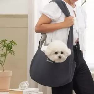 [반려] 레드퍼피 강아지슬링백 엘리아 슬링백 (그레이) 애견 반려견 펫 소형견슬링백