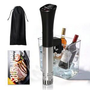 쿠커, 와인 쿨러, 1000W, 몰입형 서큘레이터 머신, 정확한 온도와 타이머를 갖춘 빠른 난방, 쿡북, 보관이 간편하고 가정용 주방 사용