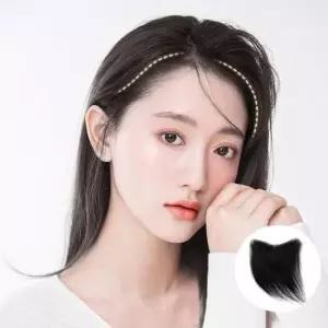 여성부분가발 접착식 인모 여자 헤어라인 부분가발 1.5X15X16.5cm