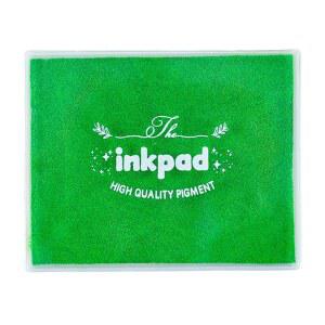 고무 스탬프용 대형 잉크 패드, 5인치 x 4인치 세탁 가능한 공예 스탬프 패드, 종이용 지문 잉크 패드, 스크랩북, 목재 원단 녹색