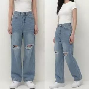 [의류] 와이드 찢청 데님팬츠