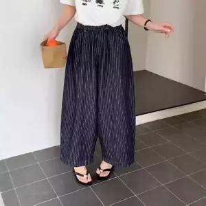 팬츠 여성용 가을 청바지 스트라이프 배기 전구 ST3