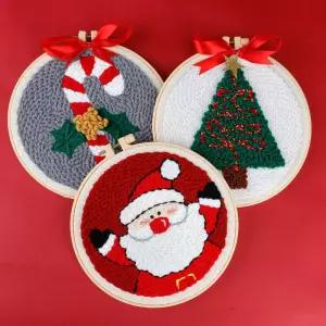 펀치니들 키트 바느질 재료 세트 털실 펀치 초보자용