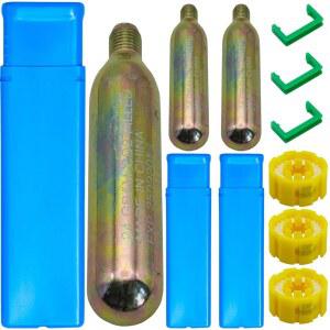구명조끼, PFD 및 무위험성 장치용 3팩 24/33그램 1/2 스레드 CO u2082 인플레이터 카트리지 긴급 자동 팽창 | 수상 스포츠, 보트 타기, 낚시 카약 필수품