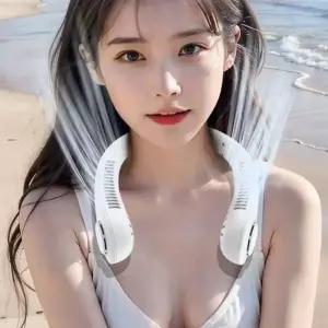 넥쿨러 목걸이선풍기 풍량3단계 36 연회색 6시간작동 35h 4000mAh