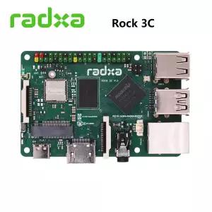 Radxa ROCK 3C 개발 보드 RK3566 쿼드 코어 암Cortex-A55 ARMv8 64 비트  1.6GHz 지지대 4K