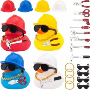 펜치 가지치기 가위 핸드 톱 드라이버 렌치 해머 헬멧 선글라스 골드 체인 직업 코스프레 컬러풀 오리가
