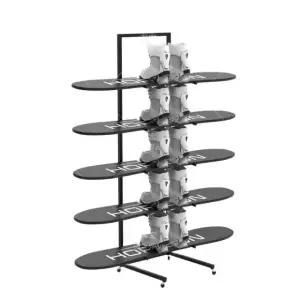 스노우보드 거치대 보관대 스키샵 고정식 디스플레이 5단 5개보관 50 x 50x165cm