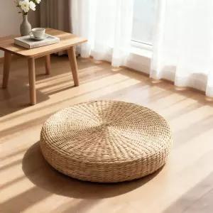 메이델리 짚 쿠션 바닥 베개 일본식 수공예 다다미 매트 천연 직조 잔디 시트 원형 패딩 룸 빨대 가정용