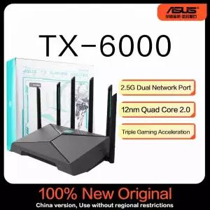 유심공유기 ASUS 아수스 TX-AX6000 게이밍 라우터 25G 듀얼 포트 AiMesh 네트워킹 전용 e스포츠