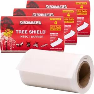 캐치마스터 나무 방패 등불 파리 및 개미 덫 곤충 장벽 각각 30피트 길이의 12롤 과일 식물 해충 방제 잔디