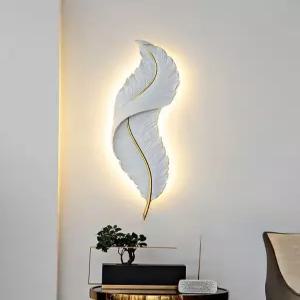 럭셔리 깃털모양 조명 거실 벽 램프 침실 머리맡 장식 TV 배경