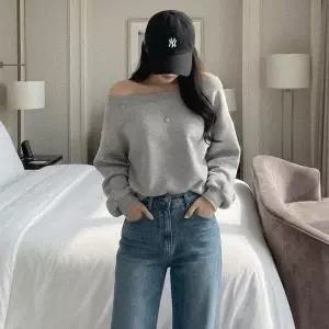 [다잇템] 여자 박시 볼드숄더 롱슬리브 봄가을 페미닌 맨투맨_24544944_588872