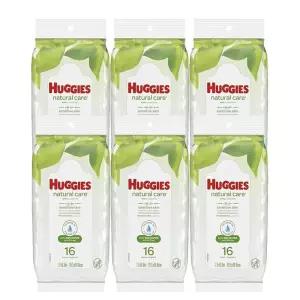 Huggies Natural Care 무향 아기 물티슈 16개(6팩)