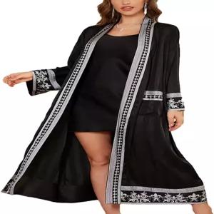 다이워 코트 실크 새틴 로브 여성용 롱 기모노 경량 플로럴 트림 목욕 럭셔리 하우스 주머니 포함