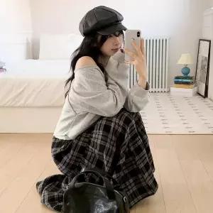 |CSP94DD|여성용 스판 배기 청바지 봄 시즌 워싱 뒷밴딩