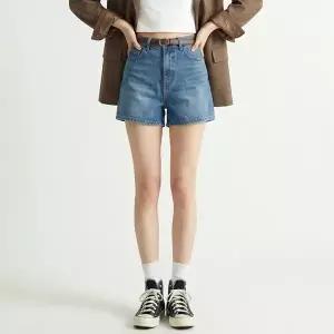 |CMP94B5|여성 빈티지 워싱 데일리 청 반바지 3부 4부 기본핏