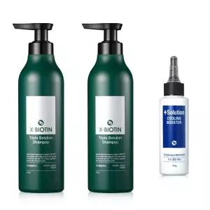 TS 엑스비오틴 트리플 솔루션샴푸 500g X 2개+ TS솔루션스칼프쿨링부스터 100g