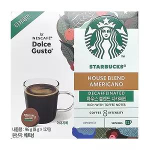 스타벅스 캡슐 커피 돌체구스토 디카페인 하우스 블렌드 12개입 1개