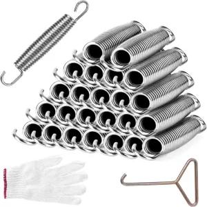 레셉 5.5인치/6.5인치/7인치 트램펄린 스프링 헤비 듀티 스테인리스 스틸 교체 부품 내후성 도구 및 장갑