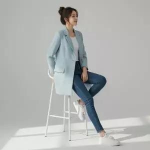 [다잇템] 여자 폴리스판 환절기 싱글버튼 롱자켓_24544627_588872