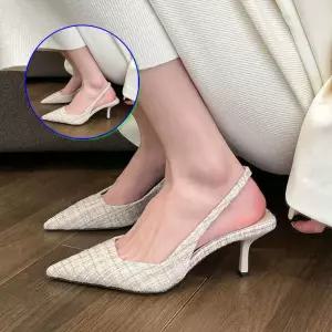 쌍문상회 여성신발웨딩슈즈 여자 모임 룩 데이트 코디 슬링백 스틸레토 힐 구두