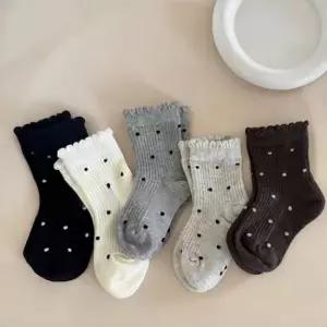 도트땡땡이 여아 중목양말 5켤레세트 206060