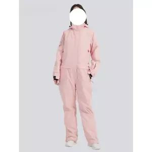 겨울 점프수트 스키장옷 여성 방수 스노우보드 방풍 보온 멜빵 라이트핑크 s