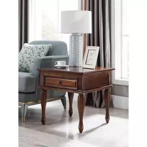 엔틱 거실테이블 좌식 원목 북유럽 탁자 빈티지 가구 600x600x560mm