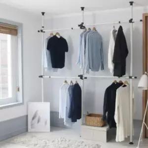 [생활] 기둥식 행거 25mm 4단 기둥행거 4단행거