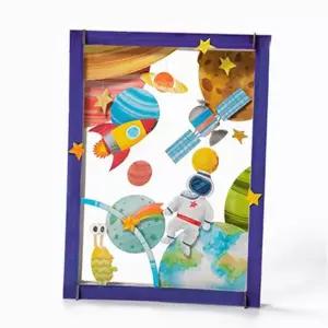 여름만들기 붙이는 취술 한겹한겹 교육미술 미술 단품 방학만들기 색칠하고 종이를 키트 과학