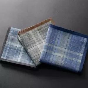 체크 무늬 면 손수건 정사각형 땀수건 등산 3종 세트 WFFJHAZ