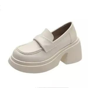 꼬임 스트랩 여성 통굽 페니로퍼 낮은굽 외출구두 WFFI7GD