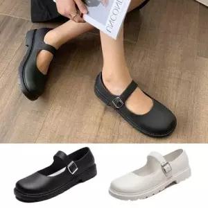 둥근앞코 러블리걸 여성 버클조절 방수 메리제인 슈즈 WFFH884