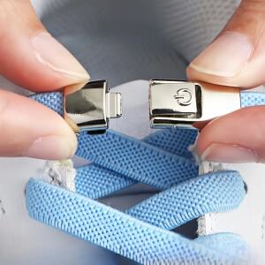 레이스리스 신발끈 프레스 잠금 탄성 어린이 성인용 스니커즈, 확장 플랫