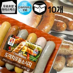 제이케이푸드 사조 오양 도이치 모듬소세지 390gX10개 바베큐 캠핑 안주용 소시지