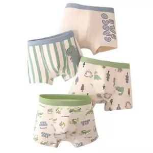 크로크 남아 사각 드로즈 4매입 아동 면 팬티 세트 유아 속옷 어린이 초등학생