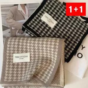 체크 머플러 겨울 남성 커플 방한 스카프 넥워머 목도리