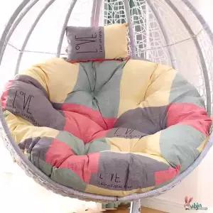 라탄 그네의자 쿠션 원형 탈부착 흔들체어 방석 빈백