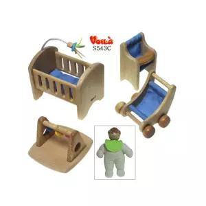 아기돌보기 역할놀이 원목 유치원 교구 어부바인형 우유먹이기놀이