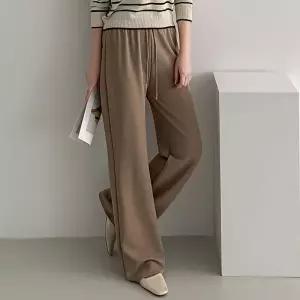 여성 무지 세미 부츠컷 밴딩 바지 츄리닝 트레이닝 나팔 팬츠 긴바지 -WPN0703- 봄 가을
