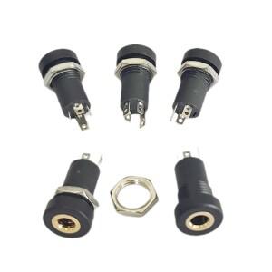 2510Pcs PJ392A 3.5mm 스테레오 오디오 잭 소켓 34 폴 솔더 패널 마운트 너트 포함 여성용 헤드폰 커넥터