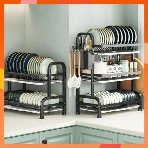 2 3단 스테인리스 스틸 식기 건조대 수납 정리대
