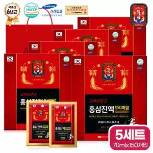 고려6년근 홍삼진액 프리미엄70mlx30포-5세트 쇼핑백포함 고려홍삼 건강식품