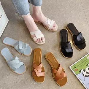 여성 4컬러 트위스트 젤리 슬리퍼 방수 여름슬리퍼 WFFD593